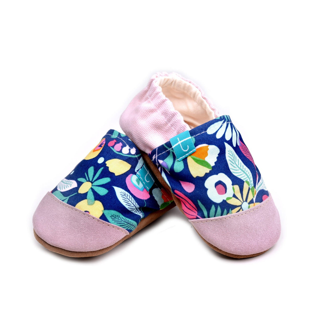 Pink Folk Child Slippers