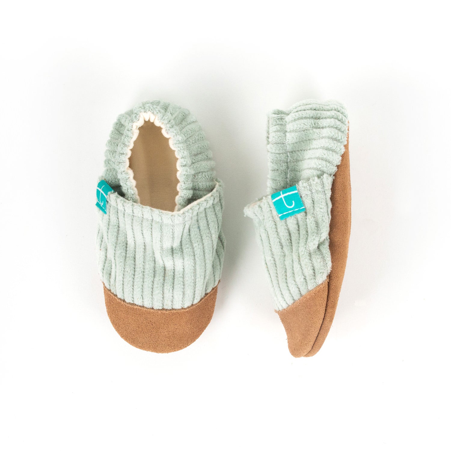 Cuddly Mint Child Slippers