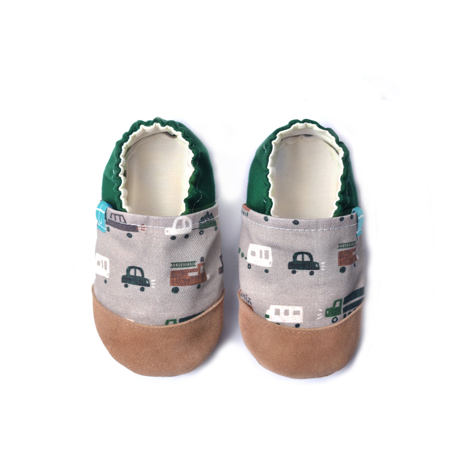 Brown Car Child Slippers