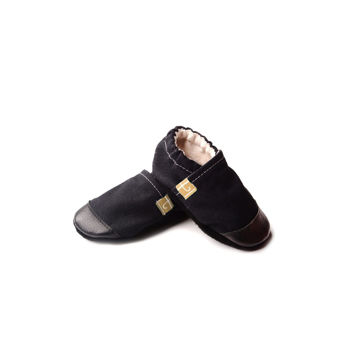 Black Elegant Child Slippers