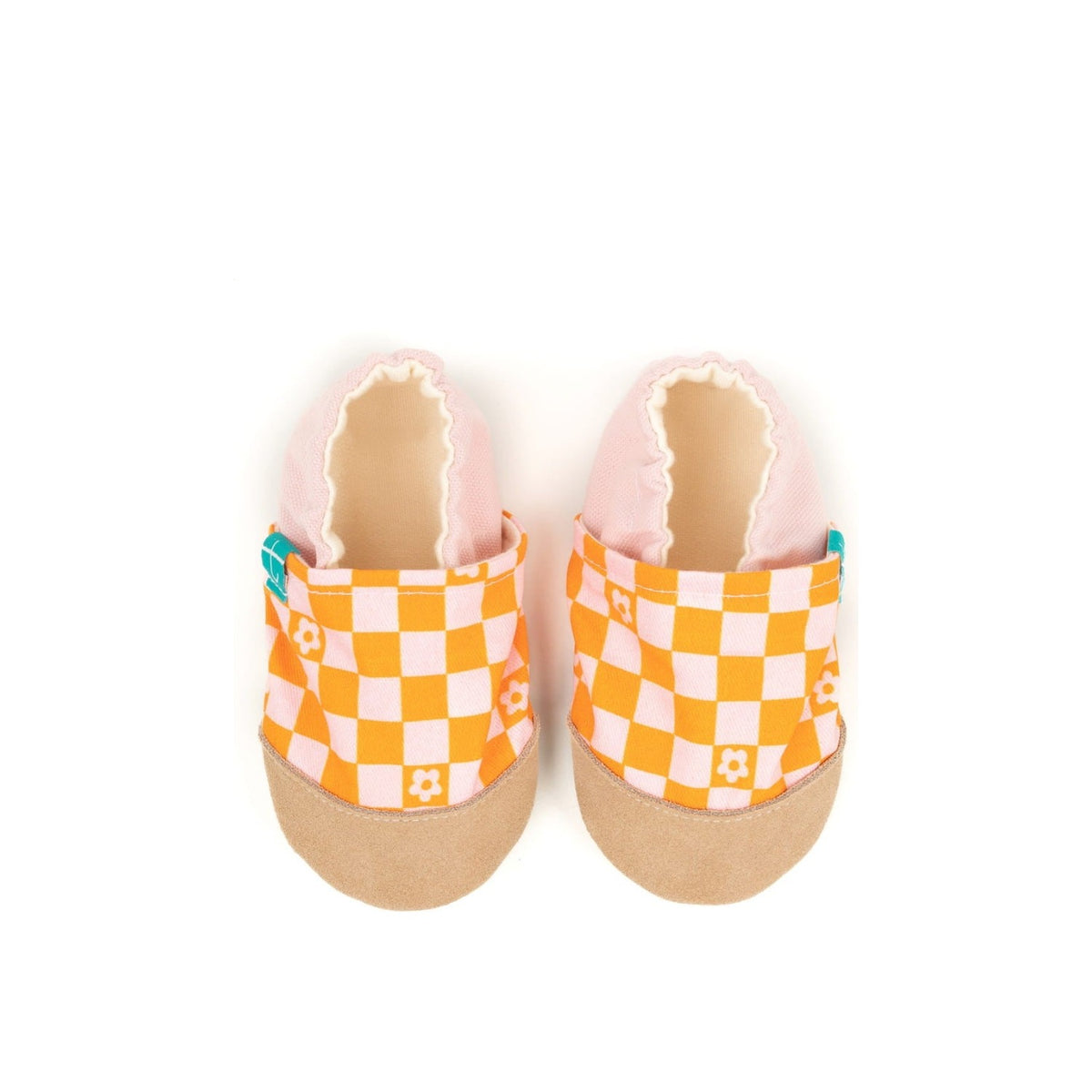 Check Flowers Child Slippers