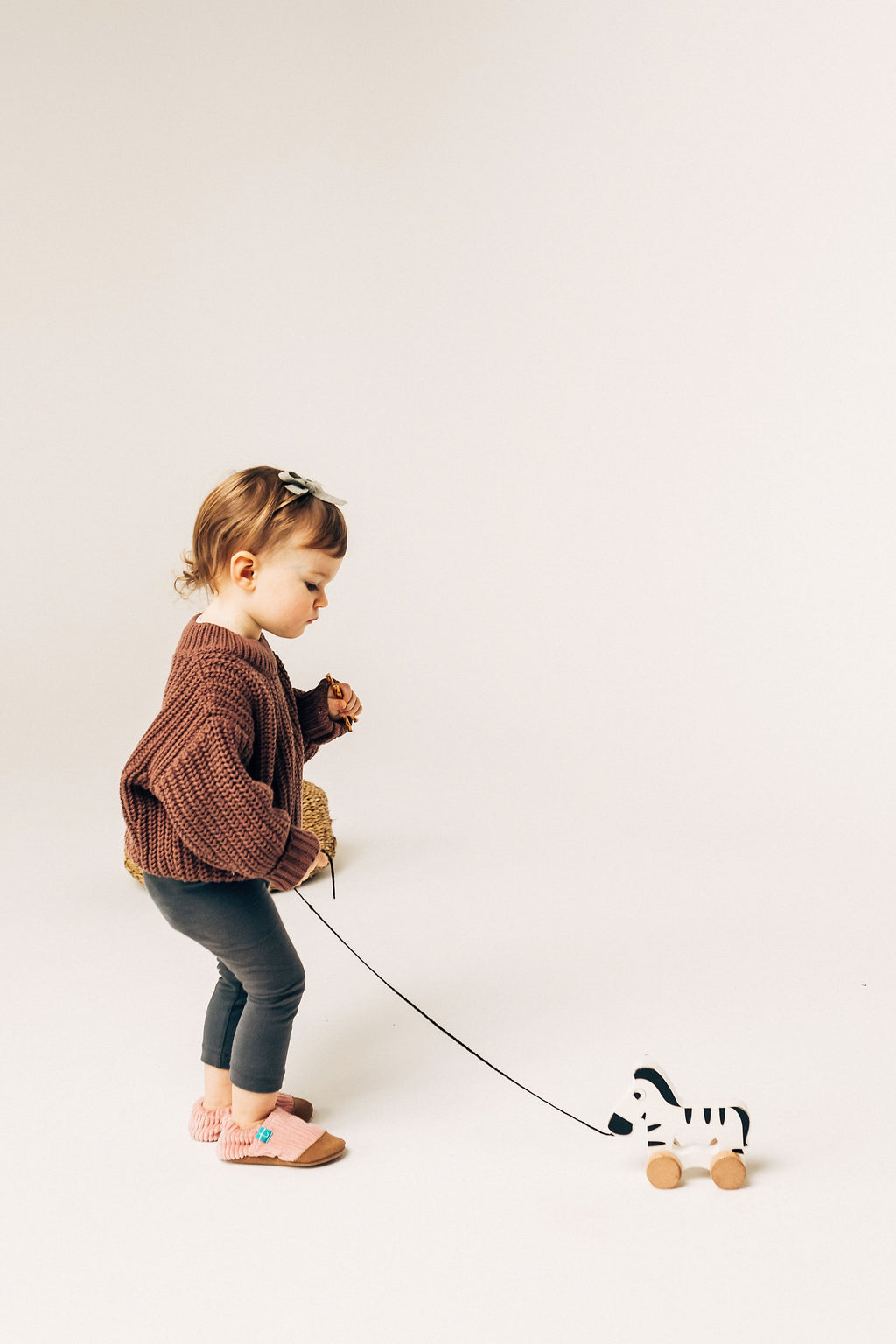 Pantoufles roses douillettes pour enfant