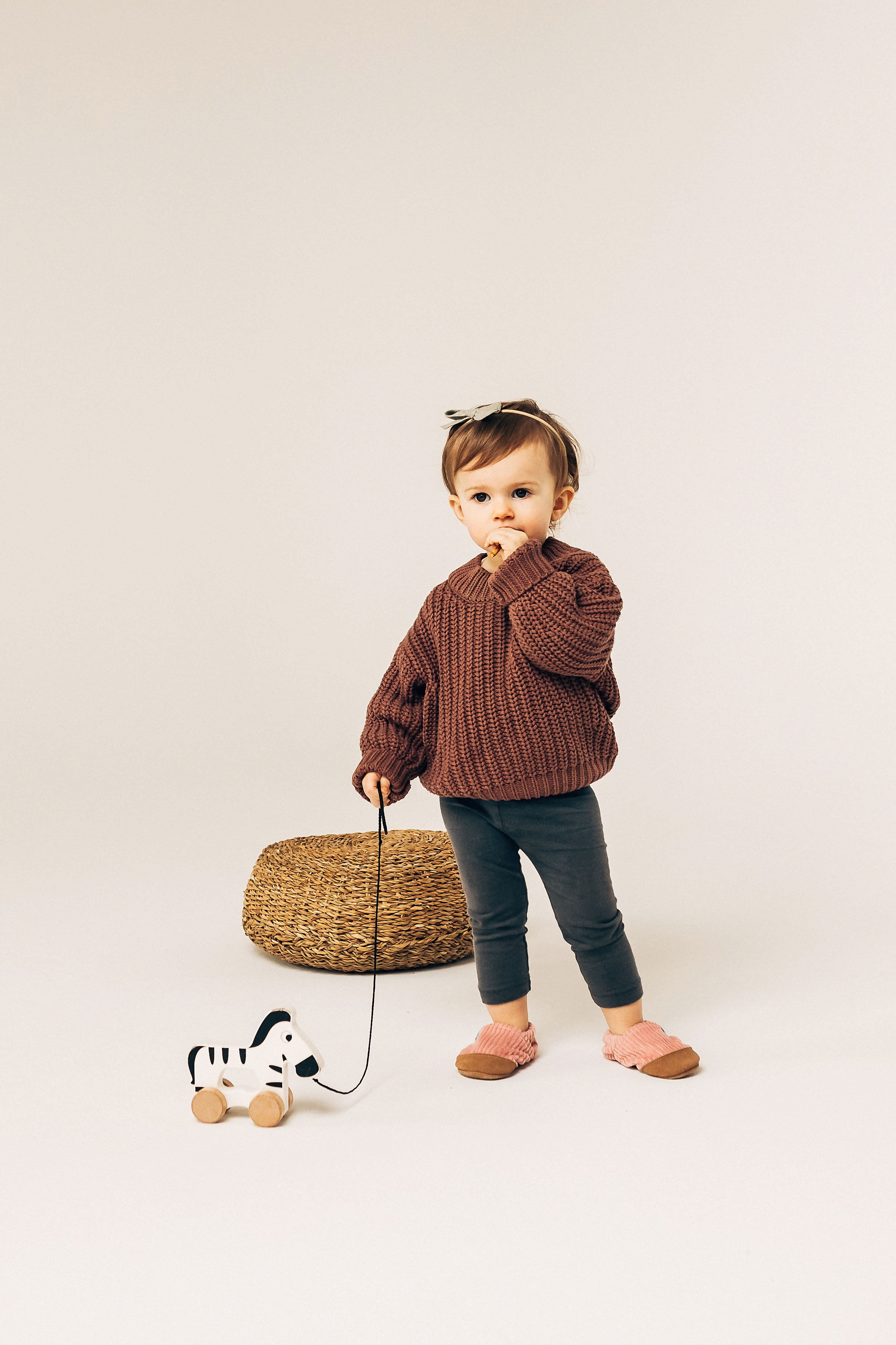 Pantoufles roses douillettes pour enfant