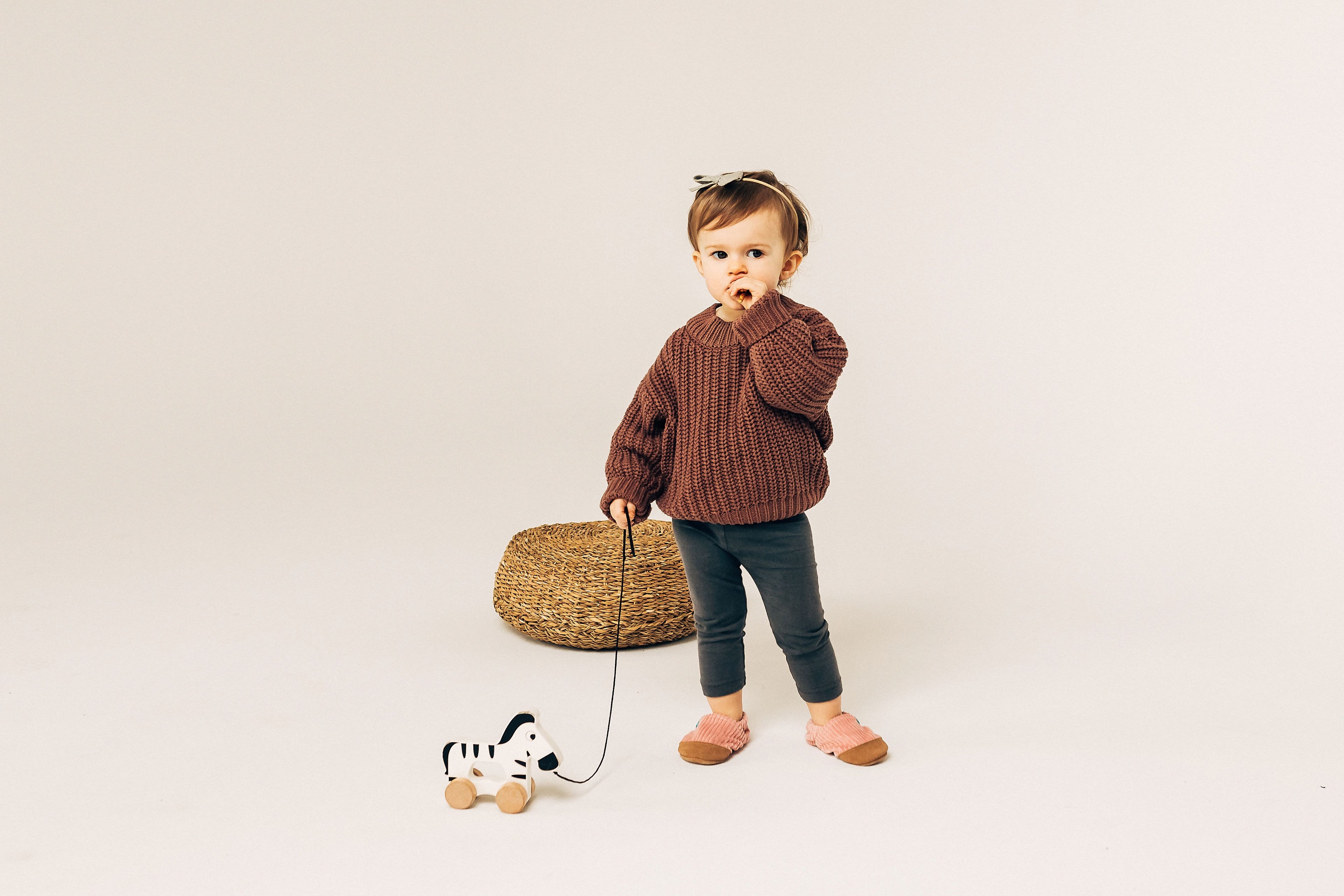 Pantoufles roses douillettes pour enfant