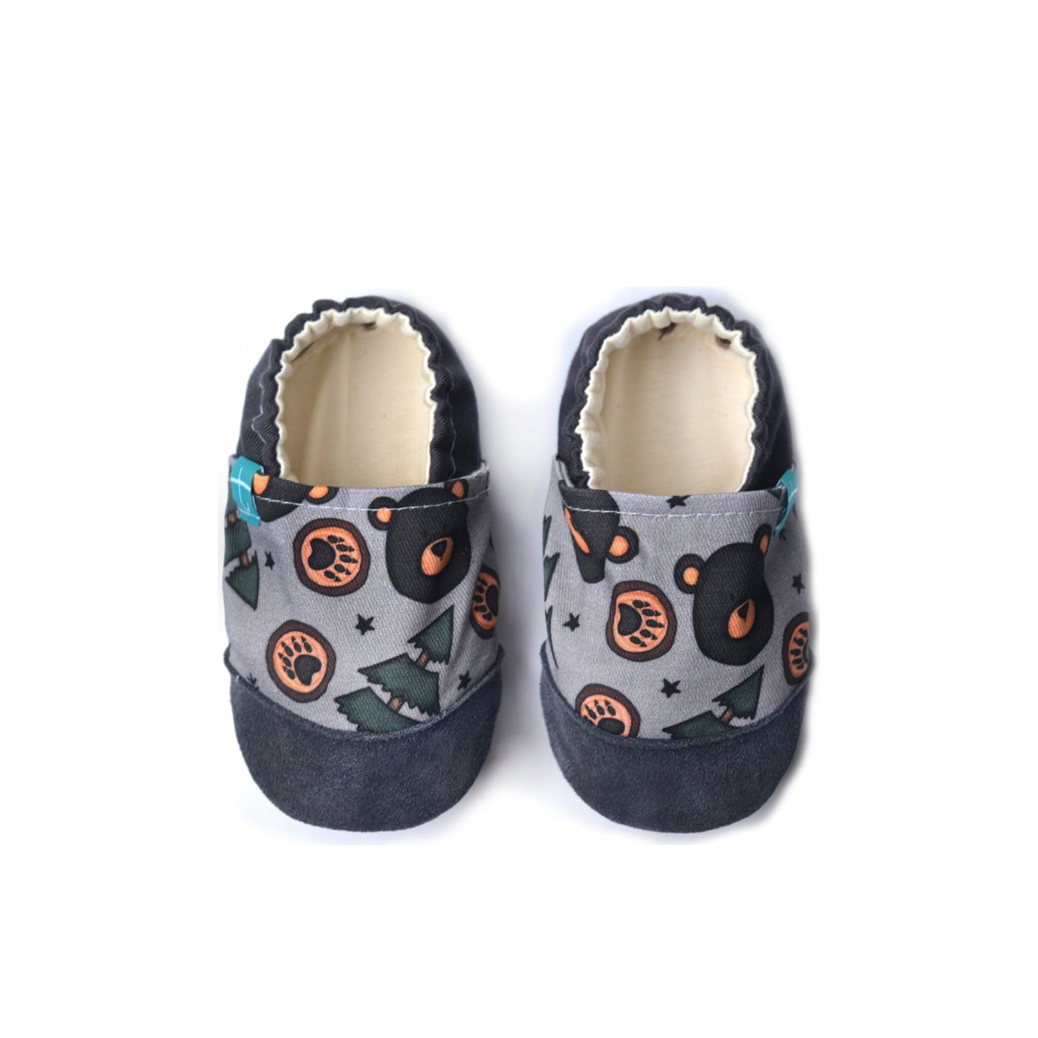 Grey Bear Child Slippers