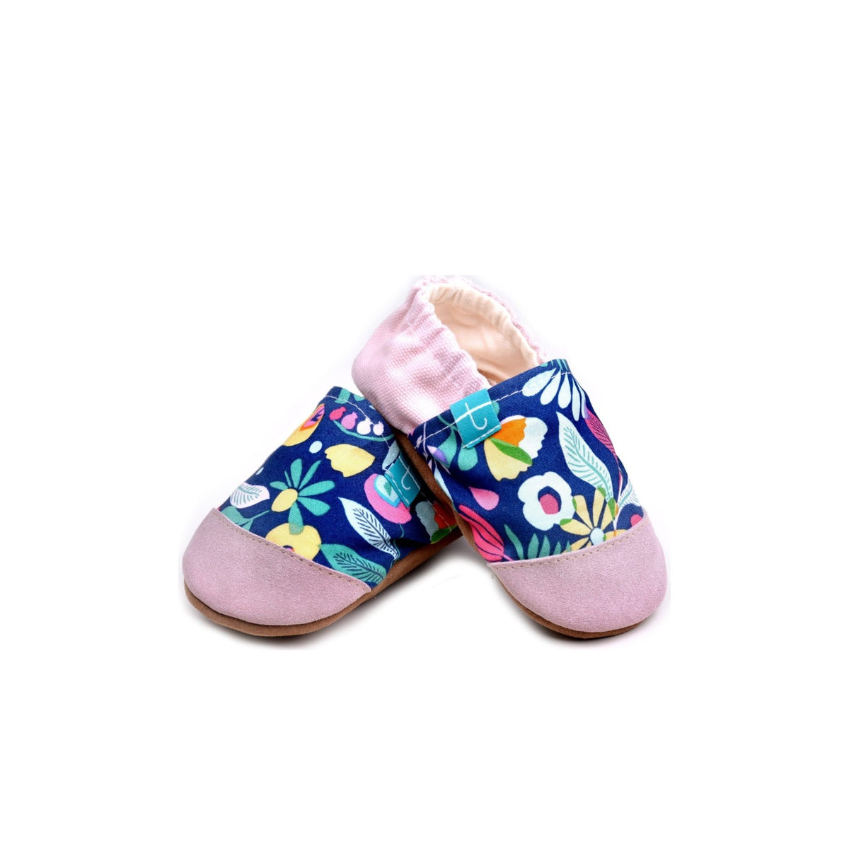 Pink Folk Child Slippers