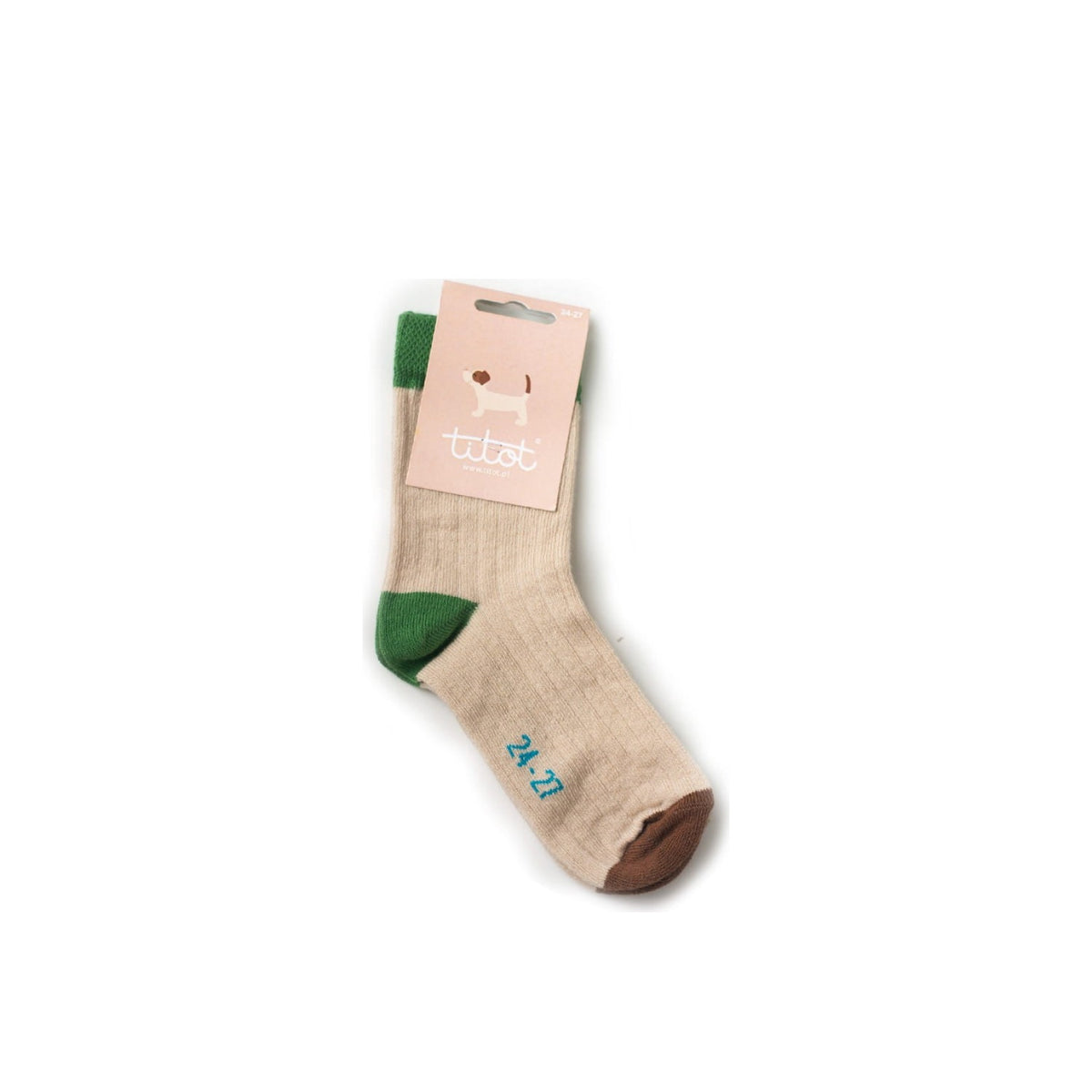 TITOT Socks Solid Toe Brown
