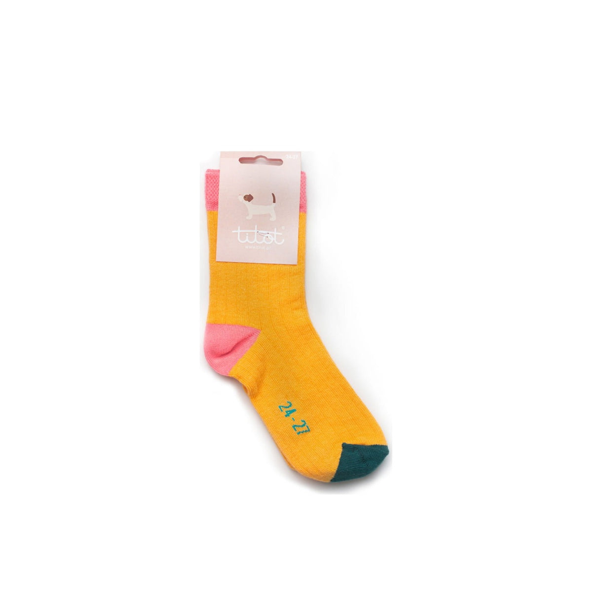 TITOT Socks Solid Toe Yellow