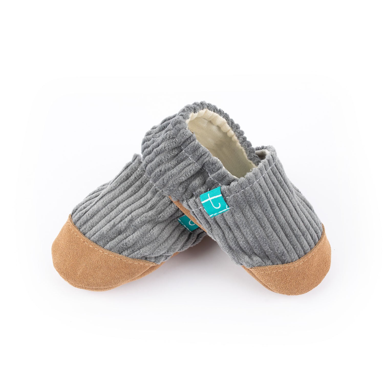 Cuddly Grey Child Slippers
