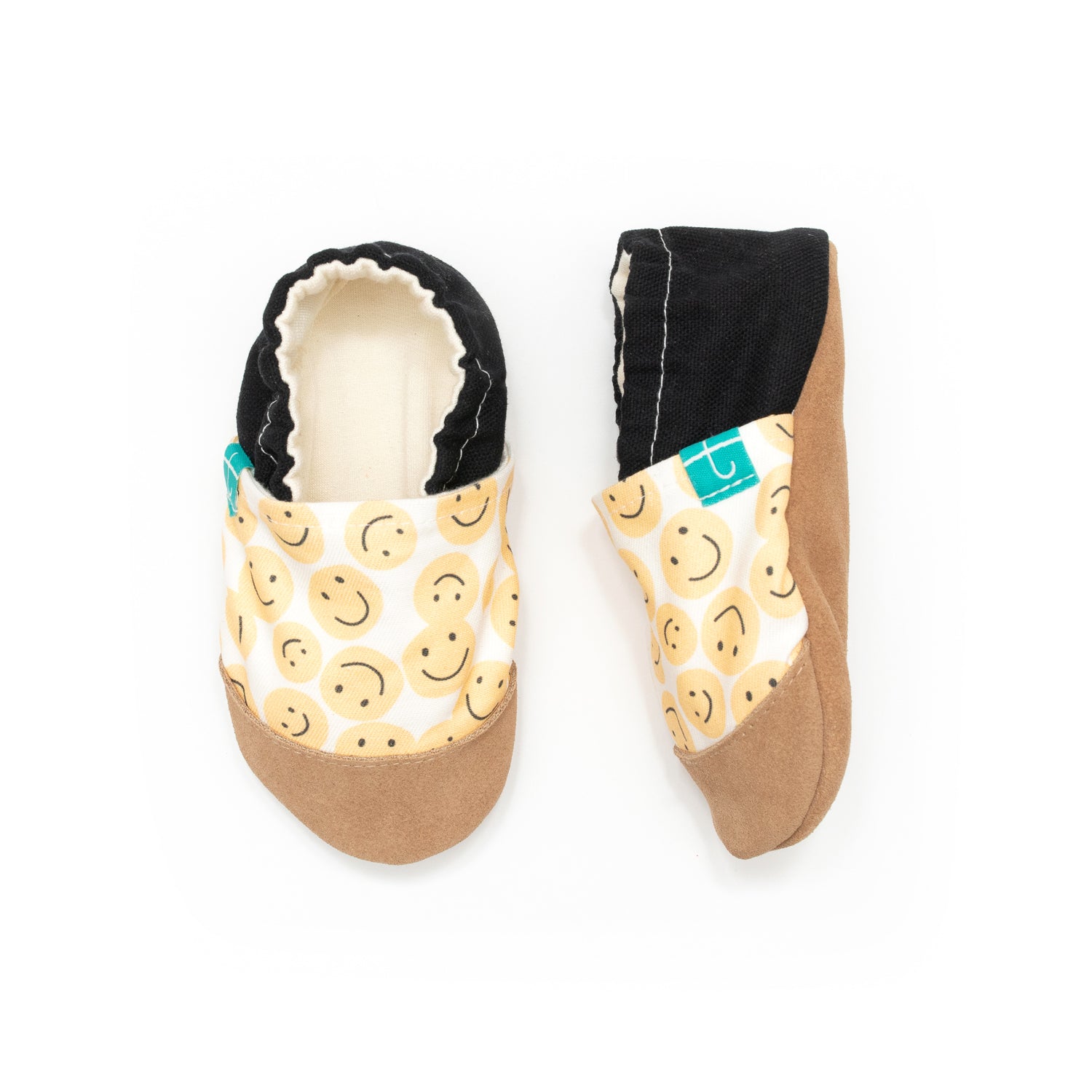 Pantoufles enfant jaunes souriantes