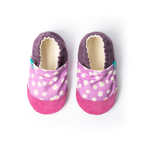 Purple Daisy Child Slippers